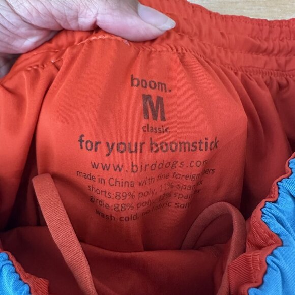 Birddogs Shorts Mens Medium Blue Red Performance Pockets Zipper Athletic Gym - Picture 11 of 13